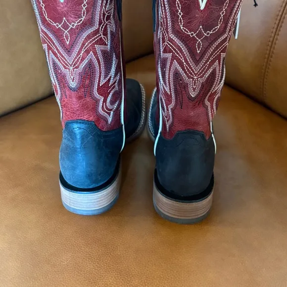 NIB Buck &amp; Brana Women’s Fedra Authentic Leather Cowgirl Boots Size 8 Black