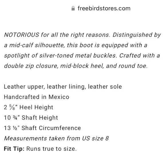 NIB Freebird Black Notorious Boots Size 9