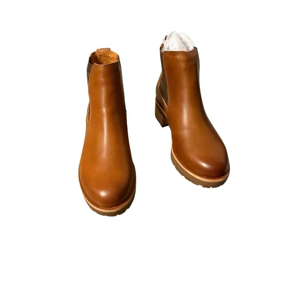 NIB Kork-Ease Cognac Leather Chelsea Boots