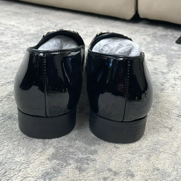 NIB Moretti Black Label Dylan Patent Leather Smoking Loafers Black Tie Wedding