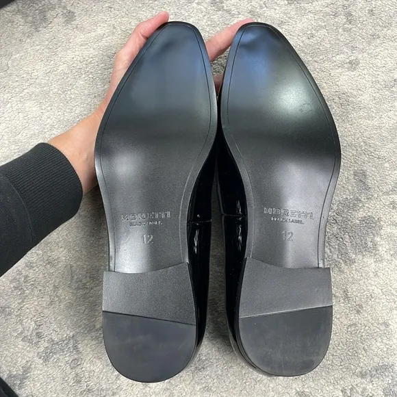 NIB Moretti Black Label Dylan Patent Leather Smoking Loafers Black Tie Wedding