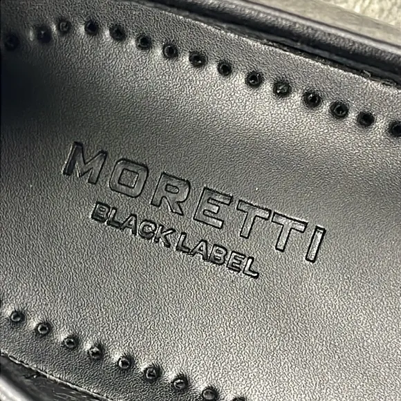 NIB Moretti Black Label Dylan Patent Leather Smoking Loafers Black Tie Wedding