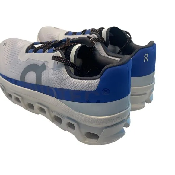 NIB ON RUNNING CLOUDMONSTER Men's Size 11.5 Running Shoes White and Blue