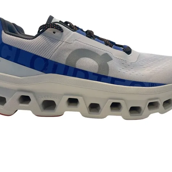NIB ON RUNNING CLOUDMONSTER Men's Size 11.5 Running Shoes White and Blue
