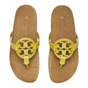 NIB Tory Burch Miller Cloud Leather Sandal Lemon Lime US 6.5 7 7.5 8 8.5 9 9.5
