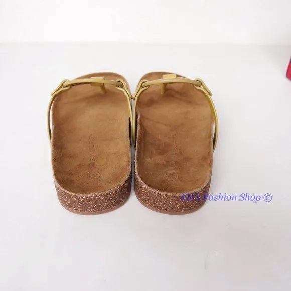 NIB Tory Burch Miller Cloud Leather Sandal Lemon Lime US 6.5 7 7.5 8 8.5 9 9.5