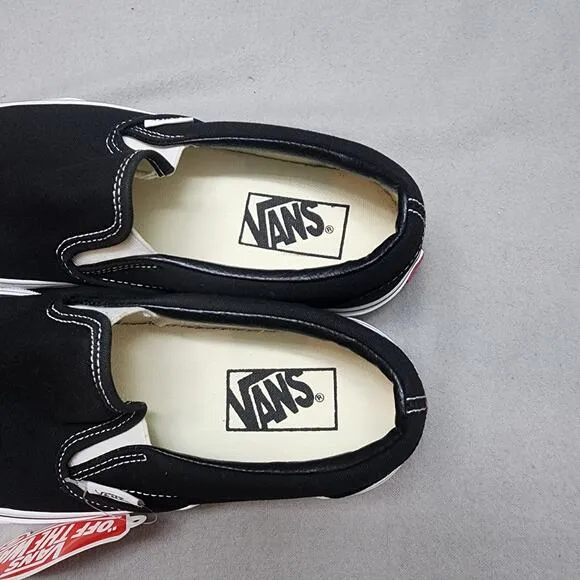 NIB VANS Classic Slip-On Black Shoes Men’s Size 6 Women's size 7.5