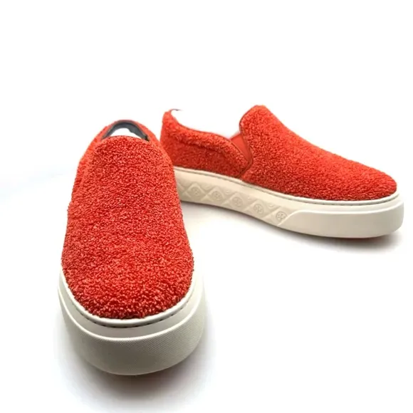 NIB with dust bag Tory Burch LadyBug Slip On Sneaker Raffia 7.5