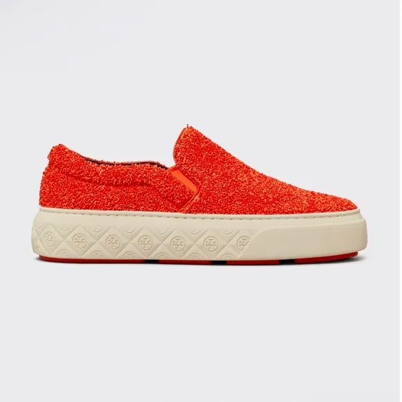 NIB with dust bag Tory Burch LadyBug Slip On Sneaker Raffia 7.5