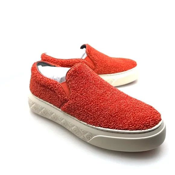 NIB with dust bag Tory Burch LadyBug Slip On Sneaker Raffia 7.5
