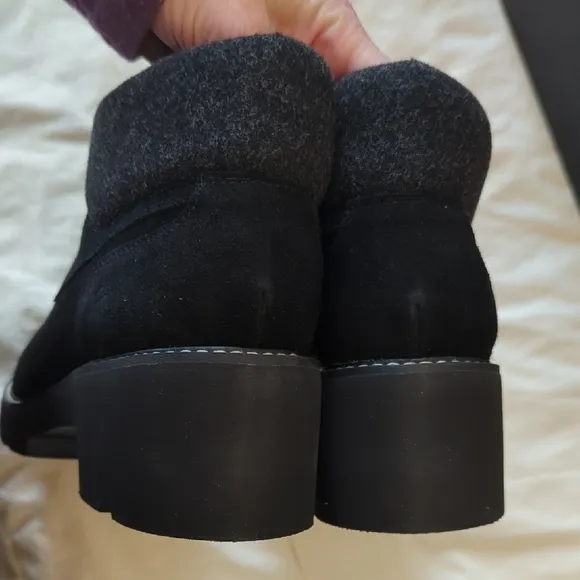 NIB Women's  Naturalizer  Dover Black Suede leather Ankle Boots Size 10