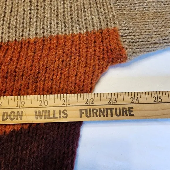 Niccolai, Women's Knit Sweater Mohair Wool Blend Made in Italy, L, Color Block.