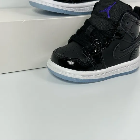 NIKE 1 MID SE TD SPACE JAM INFANTS BABY TODDLER SHOES SIZE 2C ICY BLUE SOLE NEW