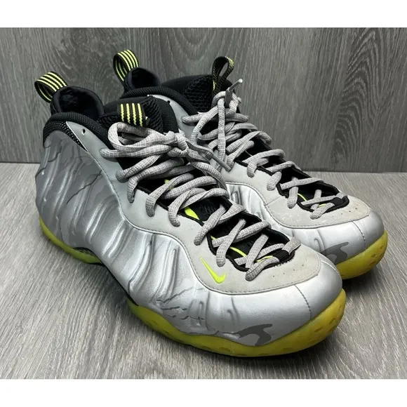Nike Air Foamposite One Silver Volt Camo 575420-004 Mens Size 12M
