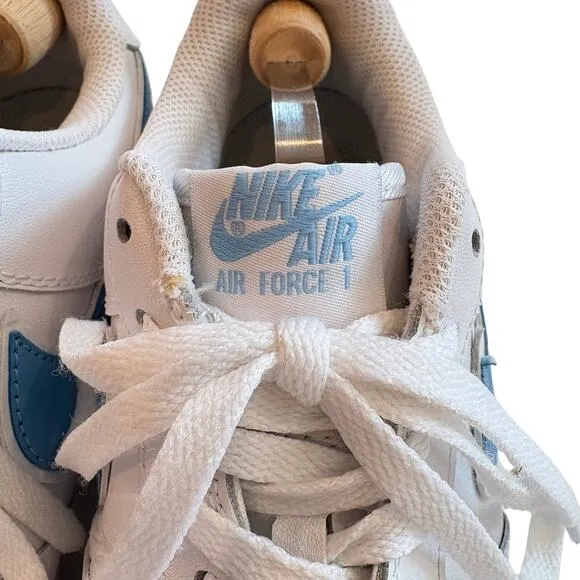 Nike Air Force 1 Low 07 Shoes Sneakers 315122-111 White Blue Mens Size 10.5