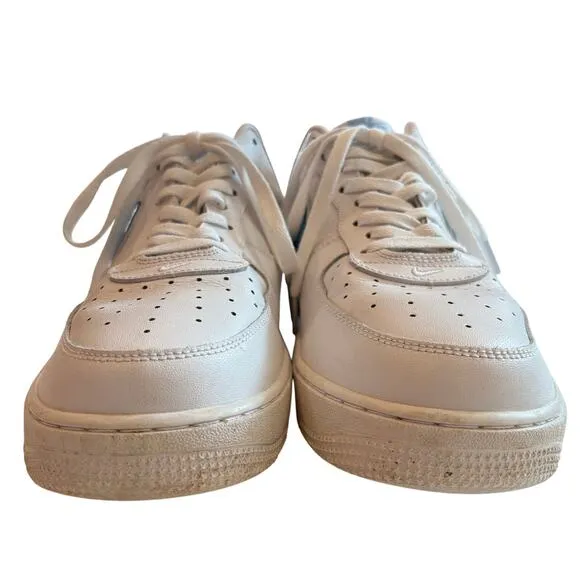 Nike Air Force 1 Low 07 Shoes Sneakers 315122-111 White Blue Mens Size 10.5