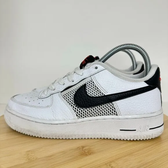 Nike Air Force 1 Low LV8 GS Mesh Pocket Sneaker Shoes White DH9596 Youth Size 6