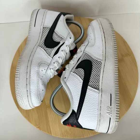 Nike Air Force 1 Low LV8 GS Mesh Pocket Sneaker Shoes White DH9596 Youth Size 6