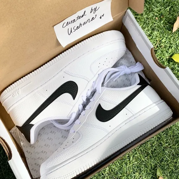 Nike Air Force 1 white black classic shoes