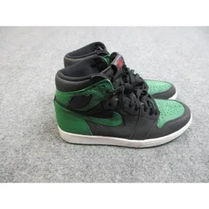 Nike Air Jordan 1 Retro Shoes Mens 8.5 High Pine Green 2.0 Sneakers 555088-030