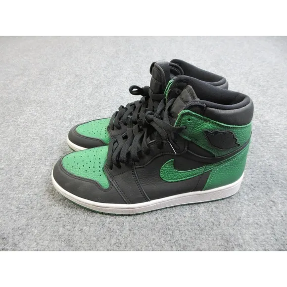 Nike Air Jordan 1 Retro Shoes Mens 8.5 High Pine Green 2.0 Sneakers 555088-030