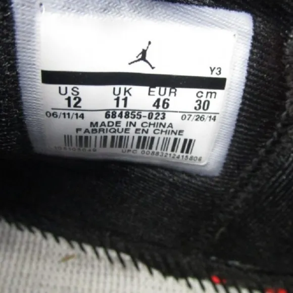 Nike Air Jordan Black/Red Men's Shoes Size 12 ﻿ ﻿