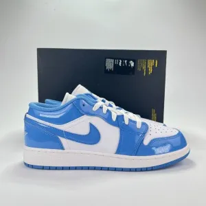 Nike Air Jordan Blue White Leather Patent Athletic Shoes Sneaker GS Size 4.5Y 6W