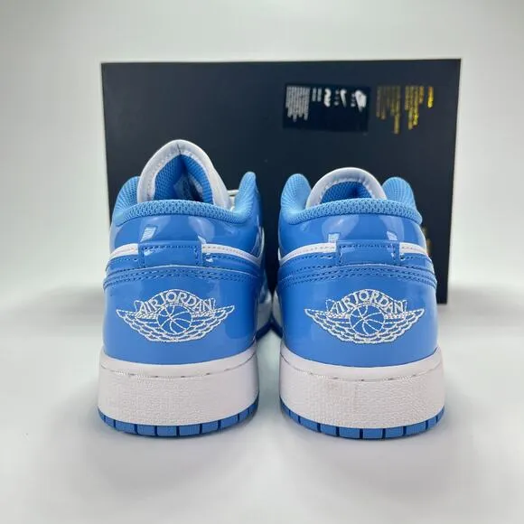 Nike Air Jordan Blue White Leather Patent Athletic Shoes Sneaker GS Size 4.5Y 6W