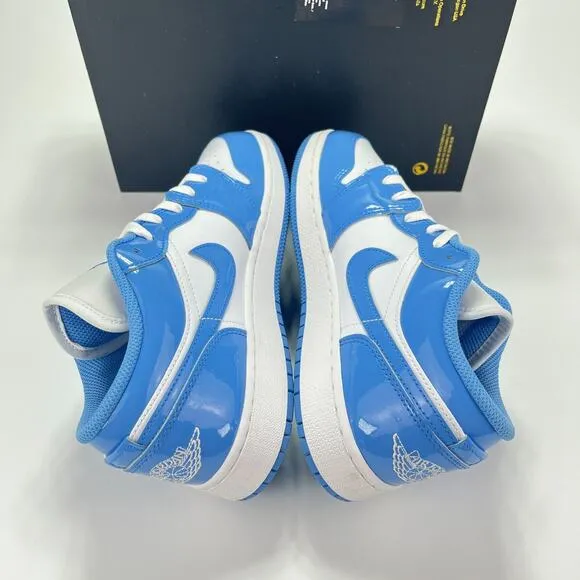 Nike Air Jordan Blue White Leather Patent Athletic Shoes Sneaker GS Size 4.5Y 6W