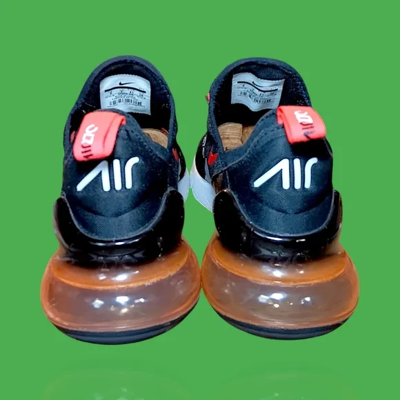 Nike Air Max 270 Sneakers Black Crimson Red Grey White AH8050-015 Men's 8 Shoes