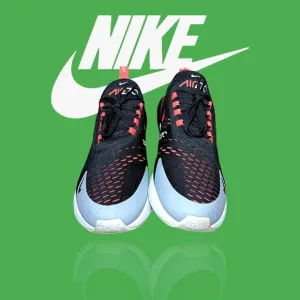 Nike Air Max 270 Sneakers Black Crimson Red Grey White AH8050-015 Men's 8 Shoes