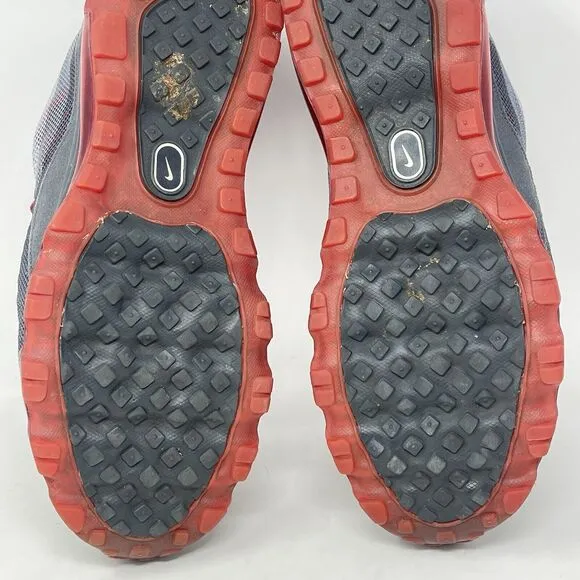 Nike Air Max 95 Dynamic Flywire Shoes Mens 12 Wolf Gray Red Mesh 554715-060