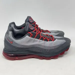 Nike Air Max 95 Dynamic Flywire Shoes Mens 12 Wolf Gray Red Mesh 554715-060