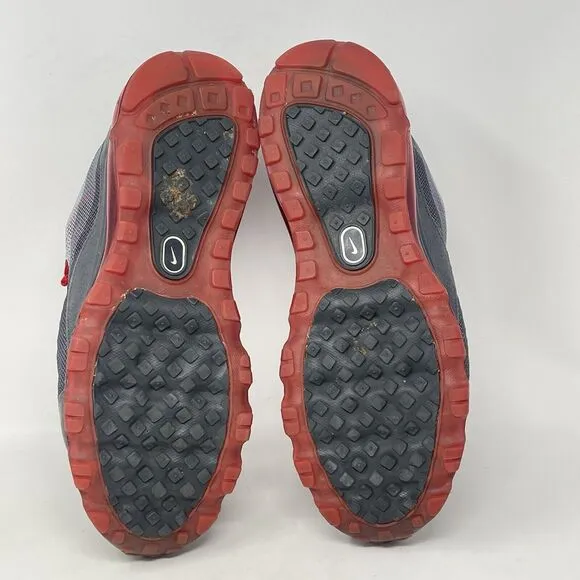 Nike Air Max 95 Dynamic Flywire Shoes Mens 12 Wolf Gray Red Mesh 554715-060