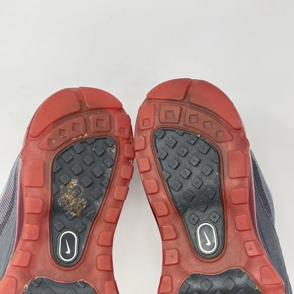 Nike Air Max 95 Dynamic Flywire Shoes Mens 12 Wolf Gray Red Mesh 554715-060