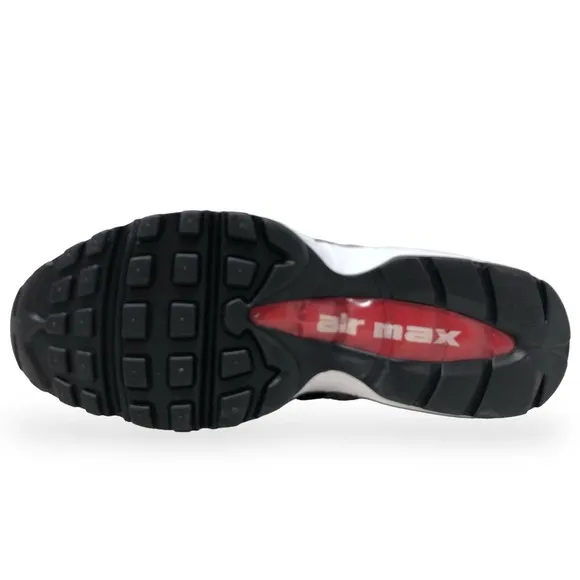 Nike Air Max 95 Essential Mens Running Shoes White/Black-Red DQ3430 001 (NEW)