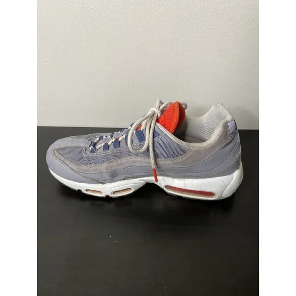 Nike Air Max 95 Grey USA‎ Men's Size 10.5 Shoes Cement Crimson Blue DB0250-001