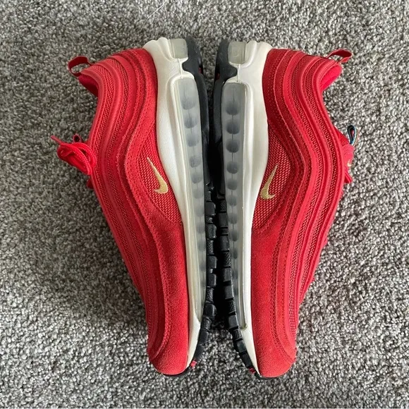 Nike Air Max 97 Size 7.5 QS Olympic Rings Red CI3708-600 Suede 100% Authentic