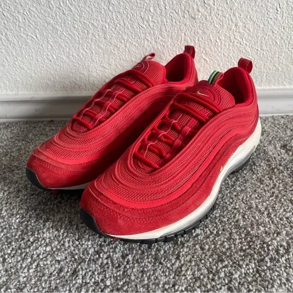 Nike Air Max 97 Size 7.5 QS Olympic Rings Red CI3708-600 Suede 100% Authentic