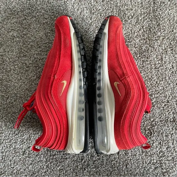 Nike Air Max 97 Size 7.5 QS Olympic Rings Red CI3708-600 Suede 100% Authentic