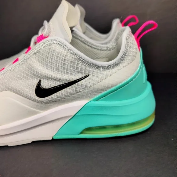 Nike Air Max Motion 2 Women's Gray Teal Casual Sneakers Mesh Shoes Size 10