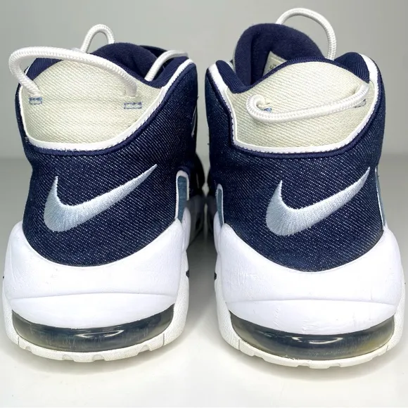 Nike Air More Uptempo 96 Sneakers Mens Sz 11.5 Denim Blue White Athletic Shoes