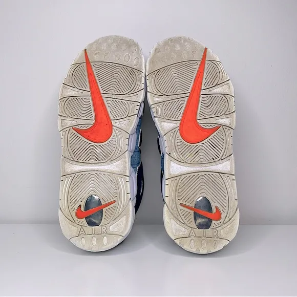 Nike Air More Uptempo 96 Sneakers Mens Sz 11.5 Denim Blue White Athletic Shoes