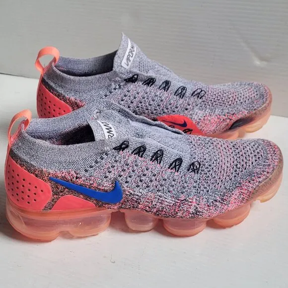 Nike Air Vapormax Flyknit 2 Women's Size 7.5 Running Shoes Ultramarine Hot Punch