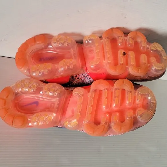 Nike Air Vapormax Flyknit 2 Women's Size 7.5 Running Shoes Ultramarine Hot Punch