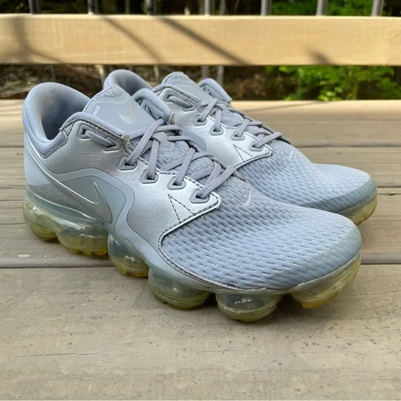 Nike Air VaporMax Wolf Grey Metallic Silver sneakers shoes size 8.5