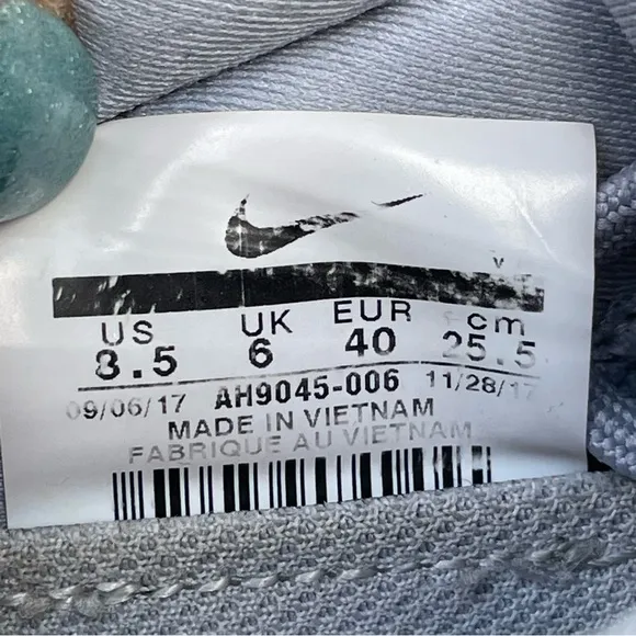 Nike Air VaporMax Wolf Grey Metallic Silver sneakers shoes size 8.5