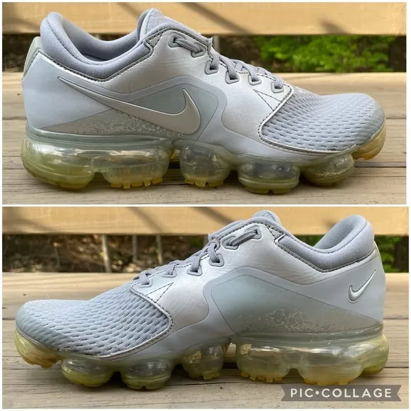 Nike Air VaporMax Wolf Grey Metallic Silver sneakers shoes size 8.5
