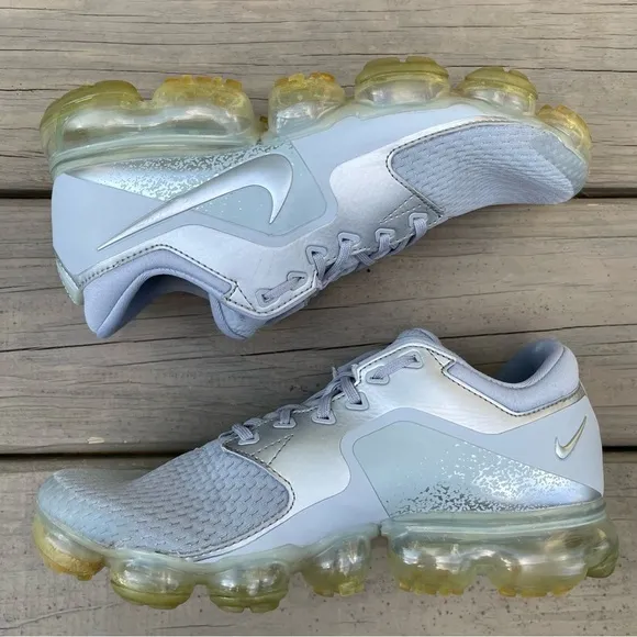 Nike Air VaporMax Wolf Grey Metallic Silver sneakers shoes size 8.5