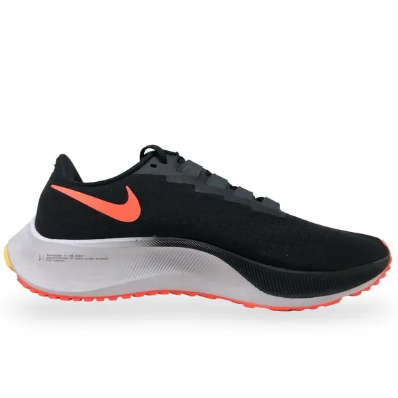 Nike Air Zoom Pegasus 37 Mens Running Shoes Black/Bright Mango BQ9646 010 (NEW)